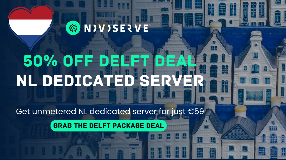 50% dedicated server unmetered Delft deals