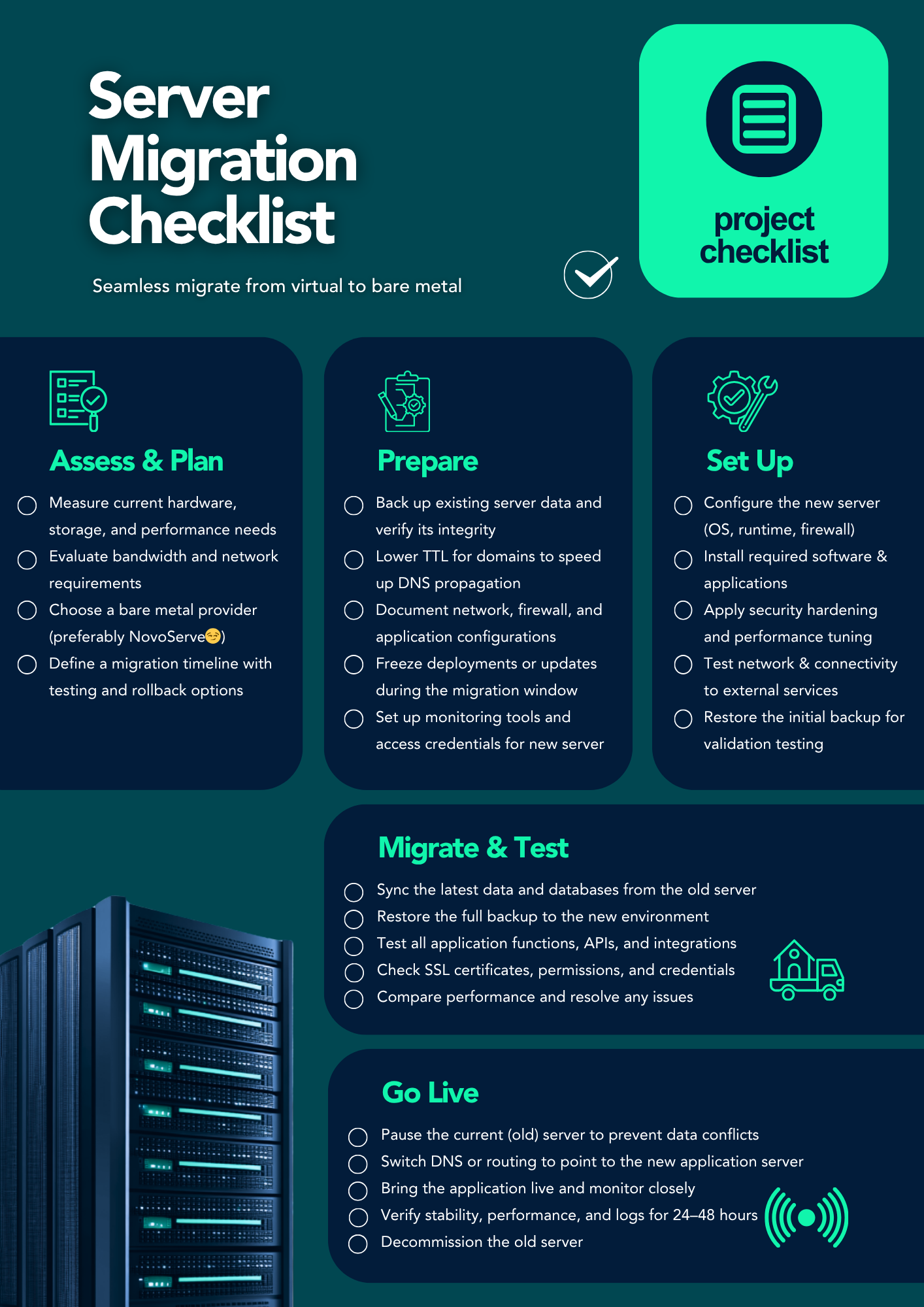 Bare metal migration checklist