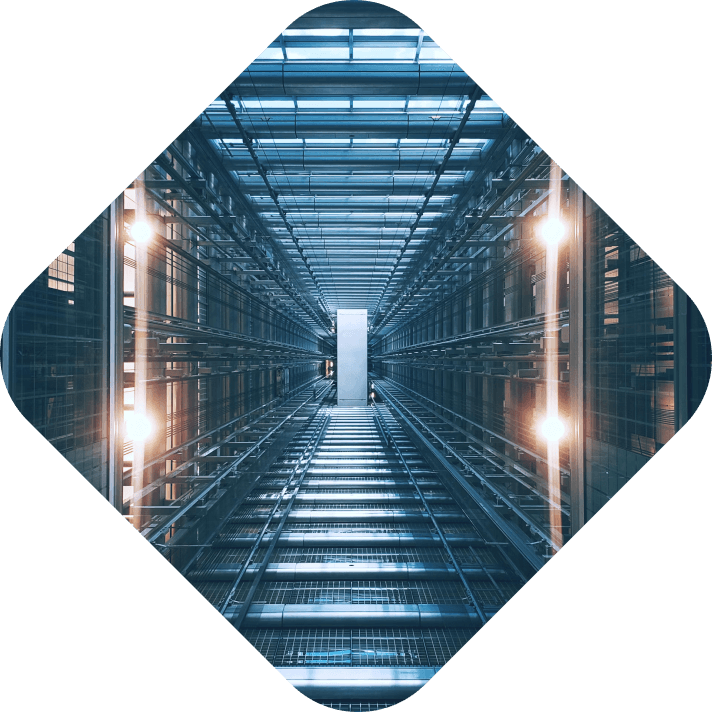 Inside a dedicated server datacenter Inside a dedicated server datacenter