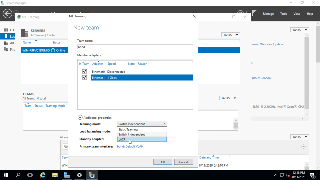 onfiguring LACP on Windows Server 4