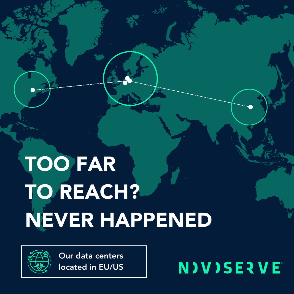 Een plattegrond van onze DC locaties in de wereld