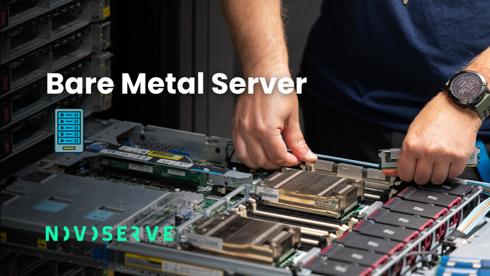 Een server engineer installeert een bare metal server