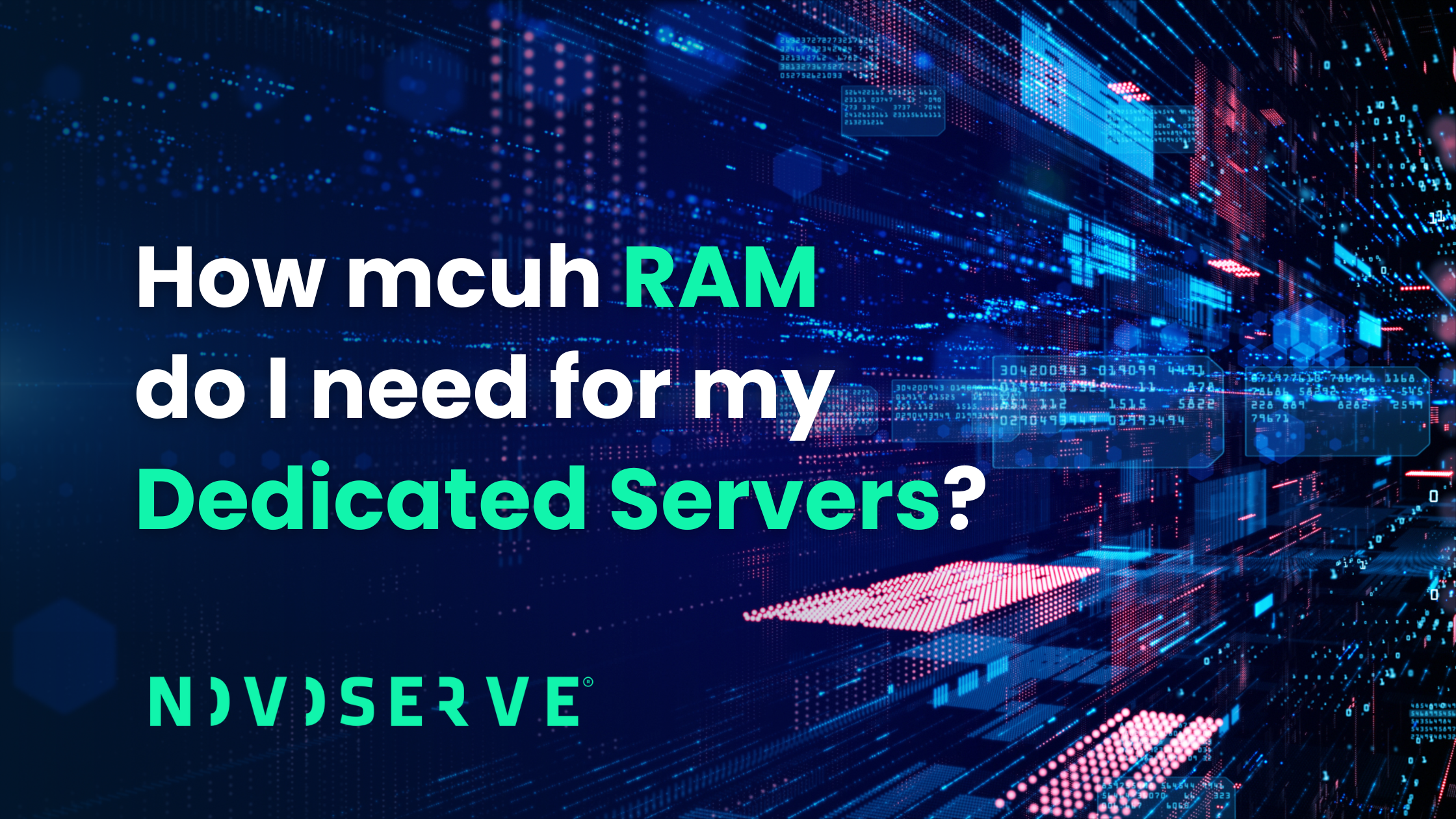 RAM and data visualised with dedicated servers