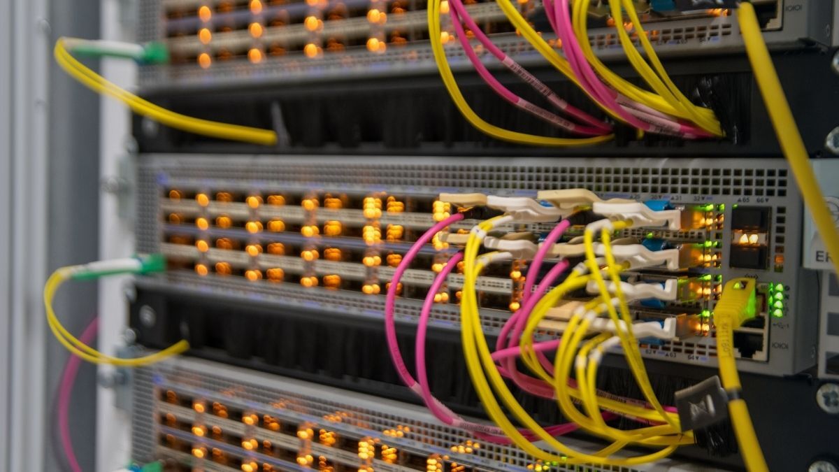 Bare metal servers with cables connected
